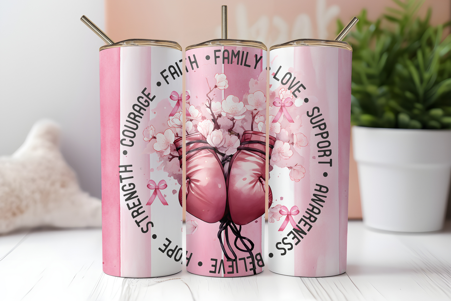 Pink Gloves Tumbler