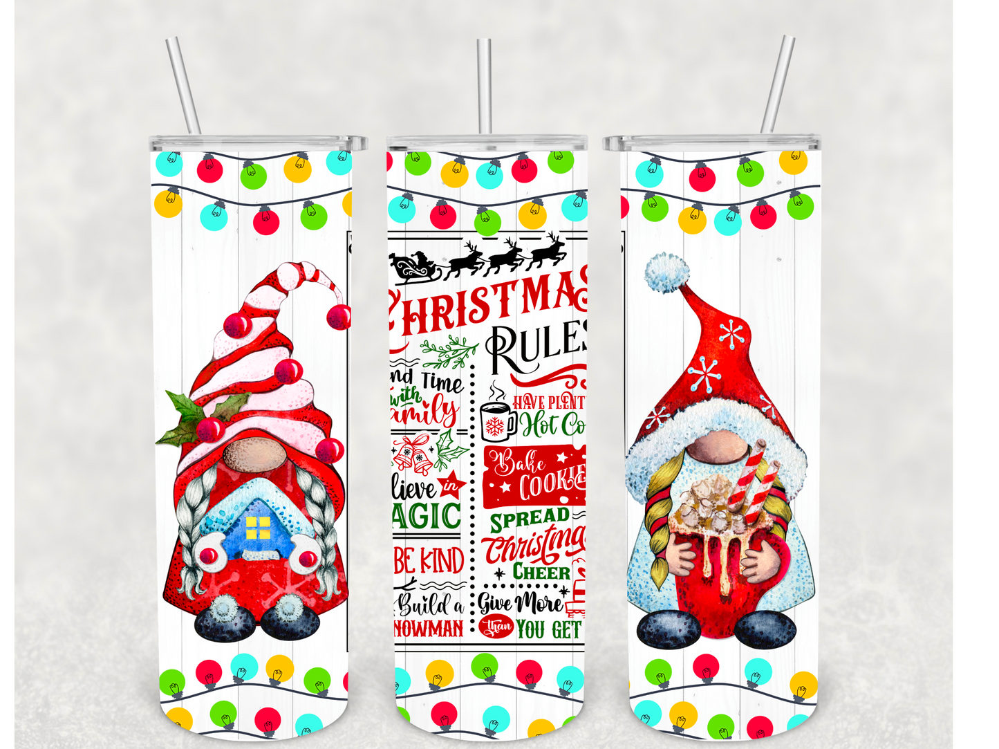 Christmas Rules Tumbler