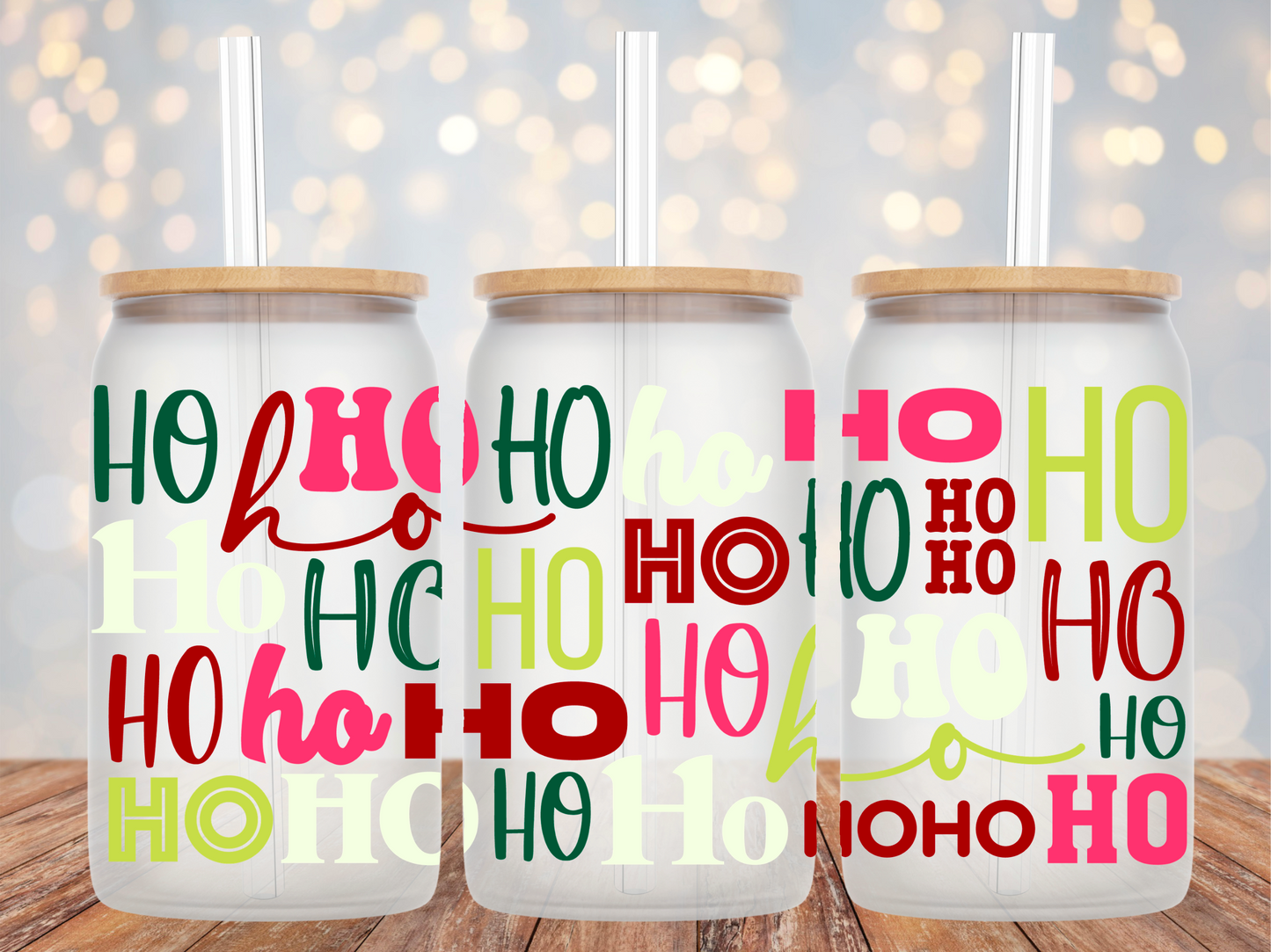 Ho Ho Ho Glass Tumbler