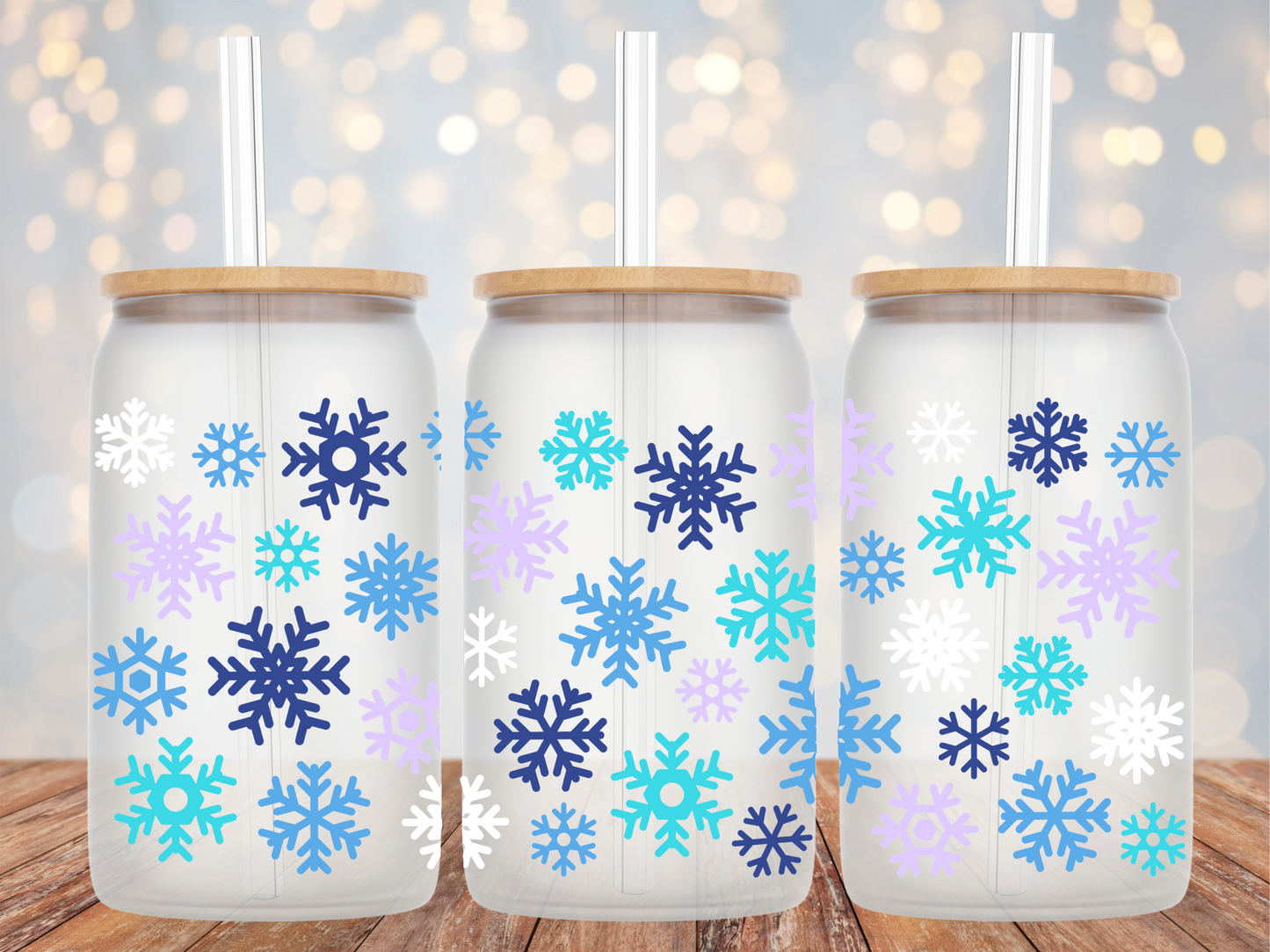 Snowflake Glass Tumbler