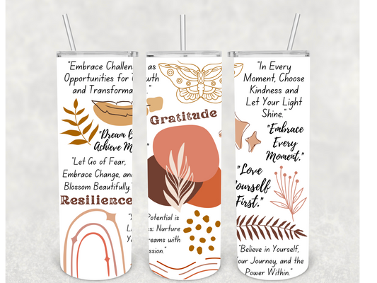 Gratitude Affirmations Tumbler