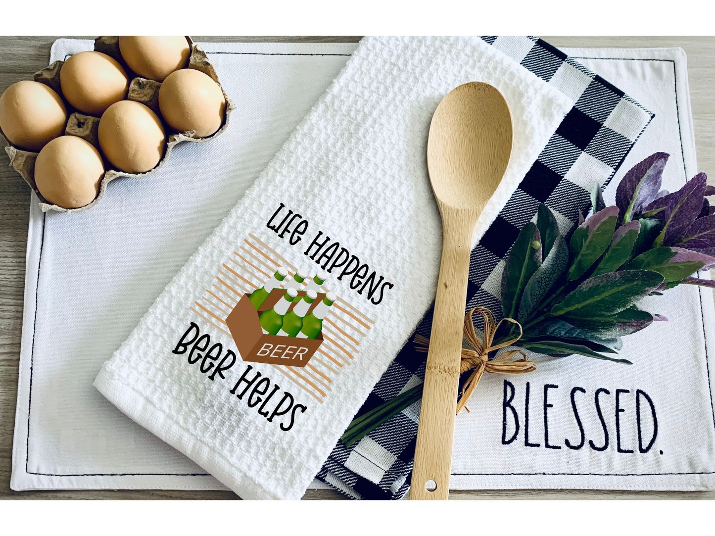 Life Happens Kitchen Towel