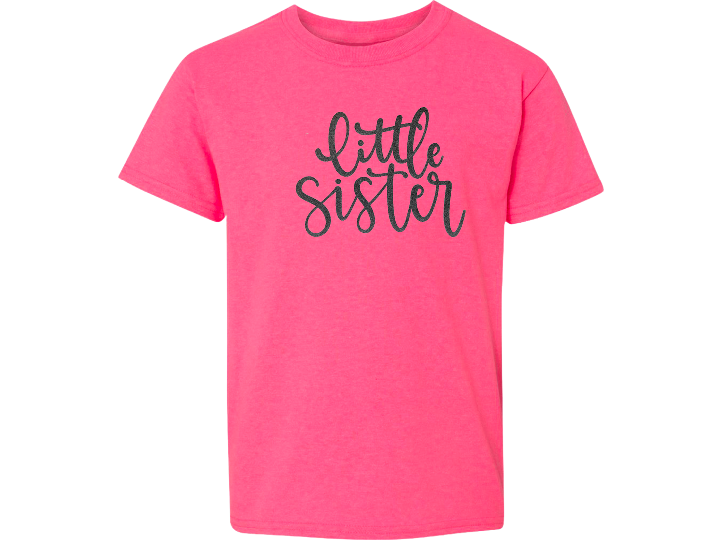 Hot Pink Little Sister Youth T-Shirt