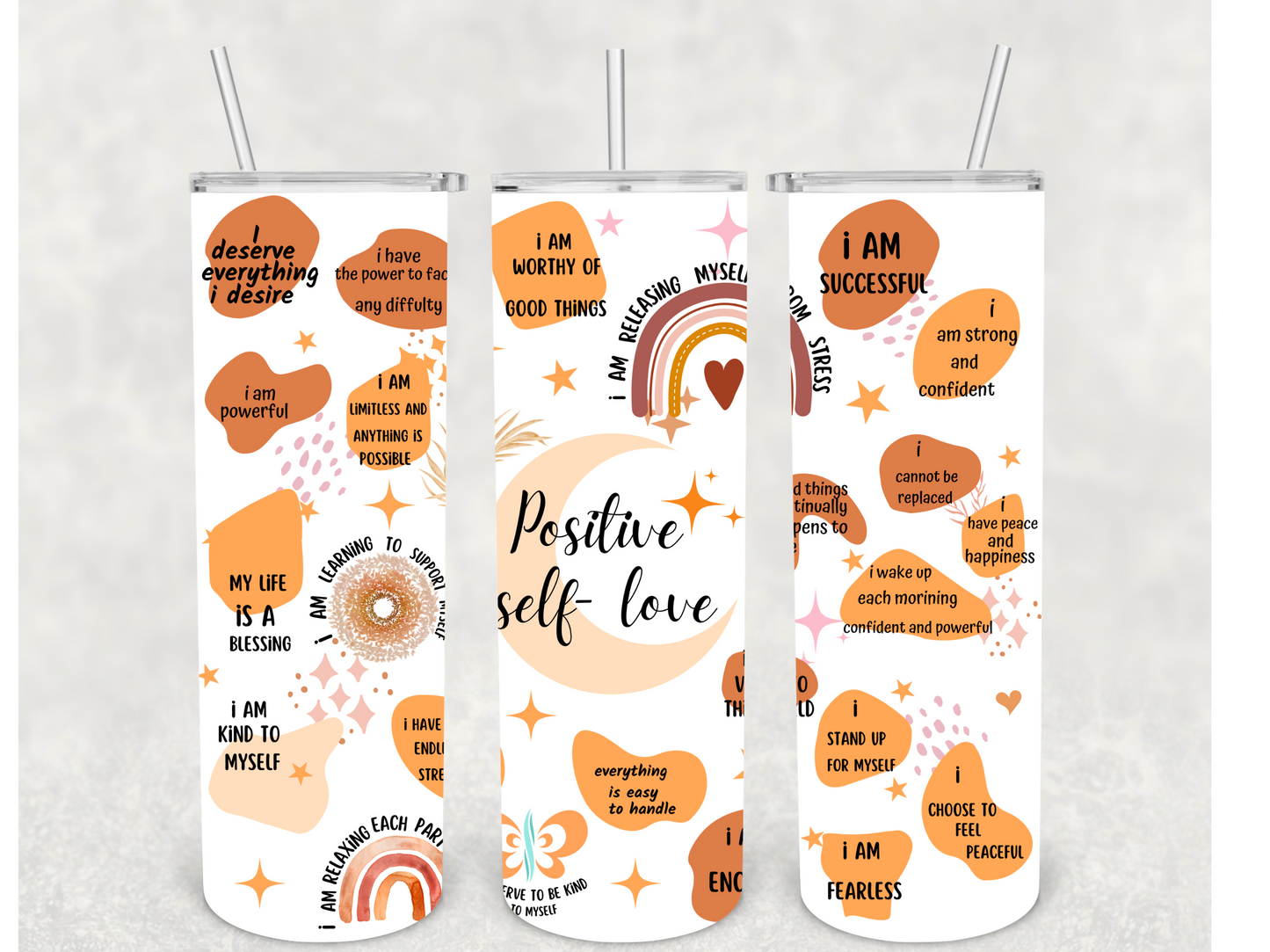 Positive Self Love Affirmations Tumbler