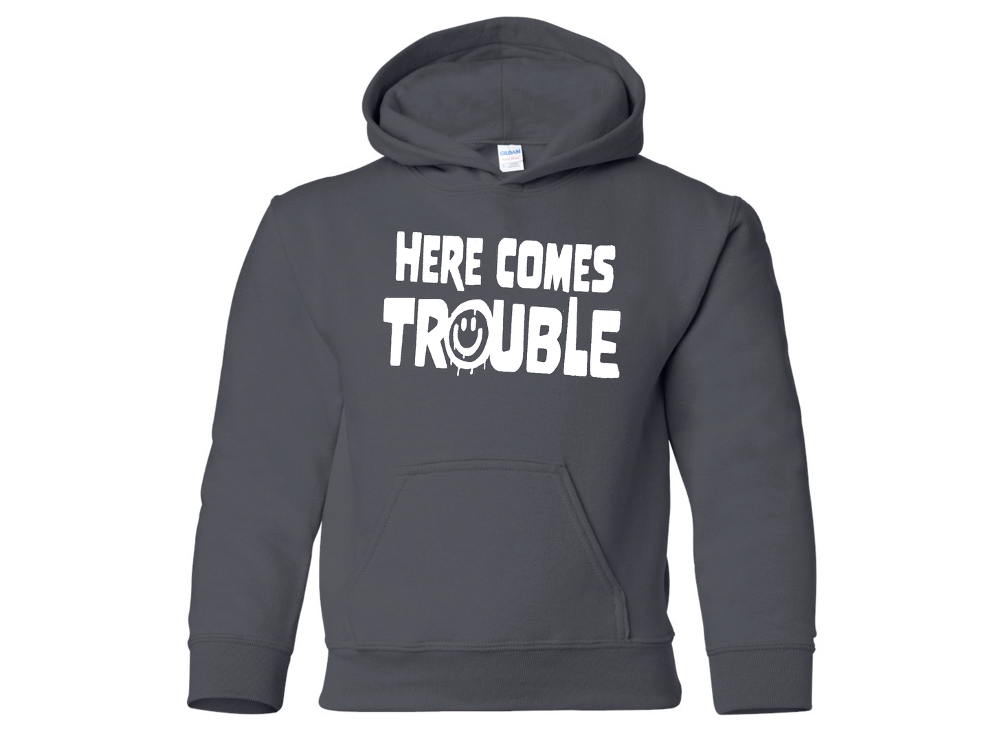 Here Comes Trouble Kids Hoodie