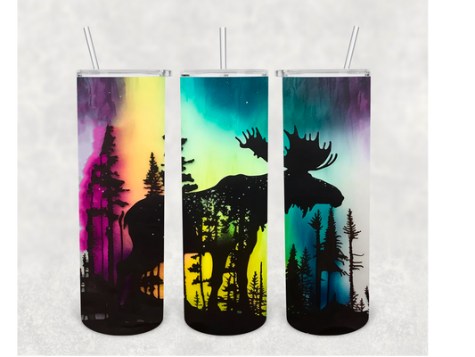 Watercolor Moose Tumbler