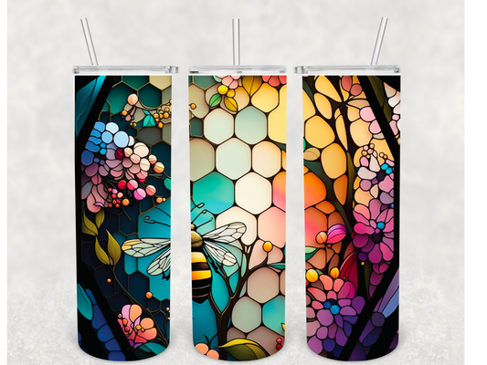 Bee Stained Glass Tumbler