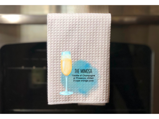 The Mimosa Recipe Kitchen Towel