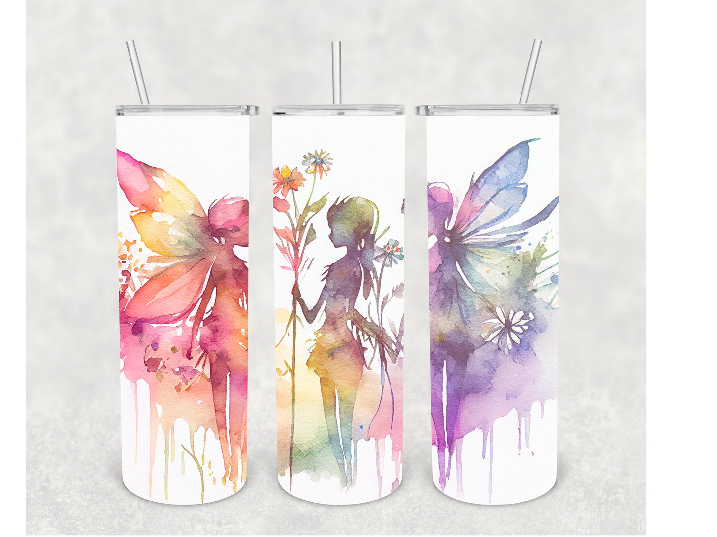 Watercolor Fairy Tumbler