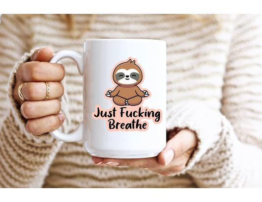 Breathe Sloth Mug