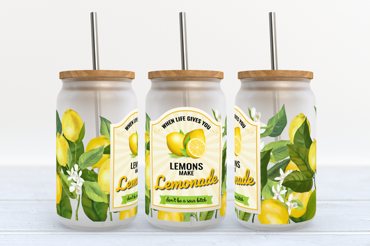 Make Lemonade Glass Tumbler