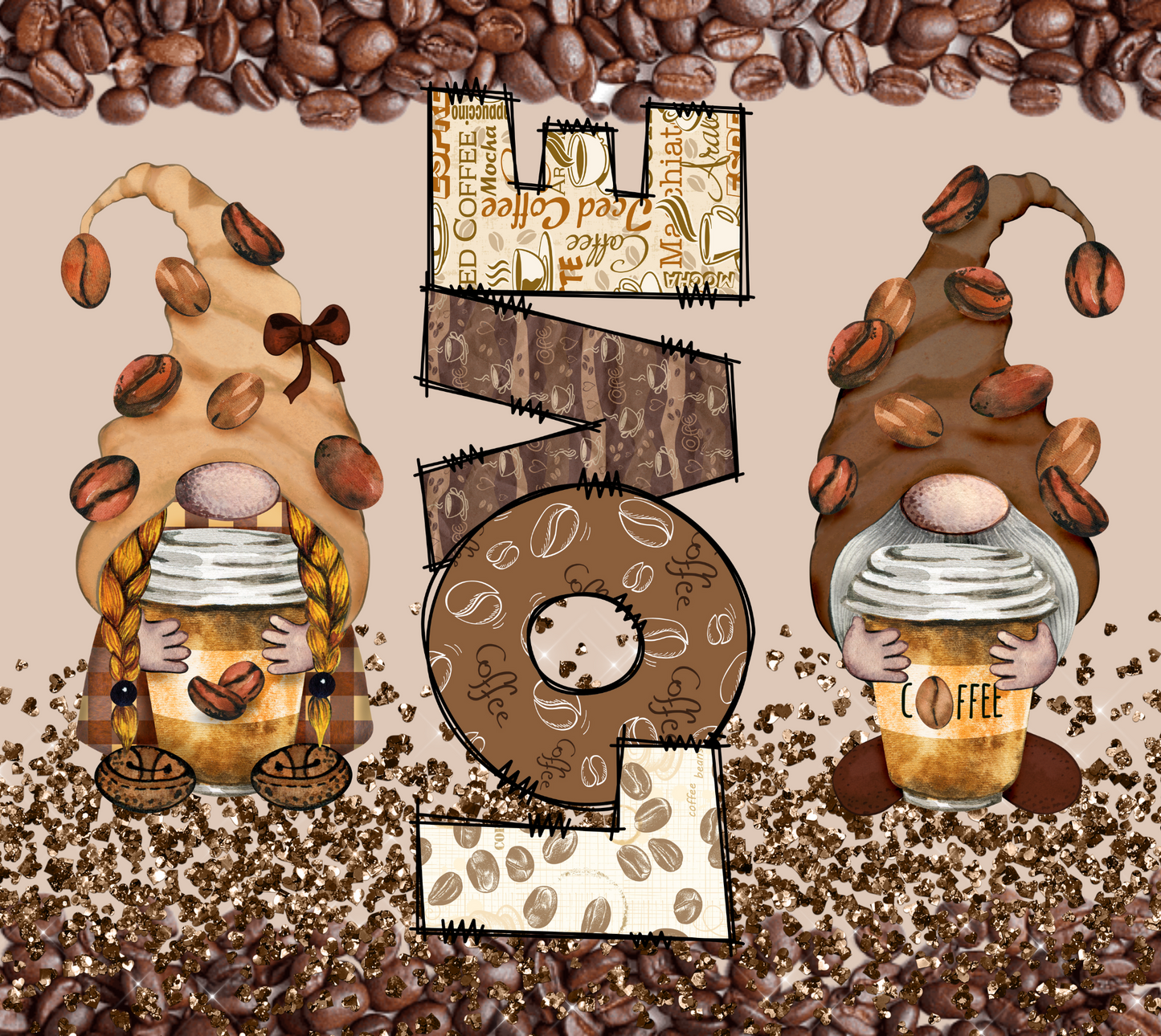 Coffee Love Gnome Tumbler