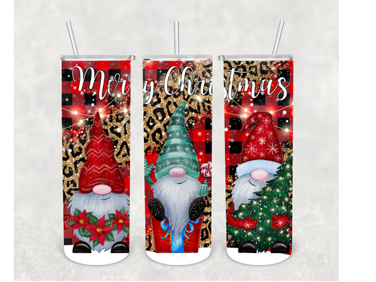 Merry Christmas Gnome Tumbler