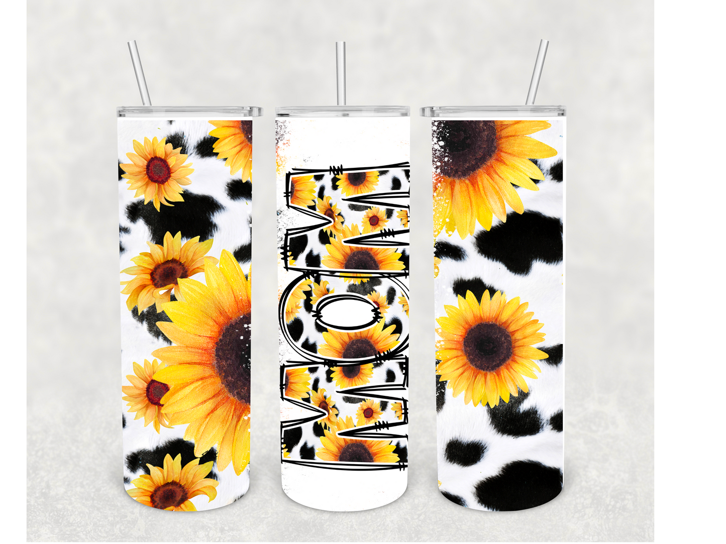 Mom life, cow print, 20 oz tumbler