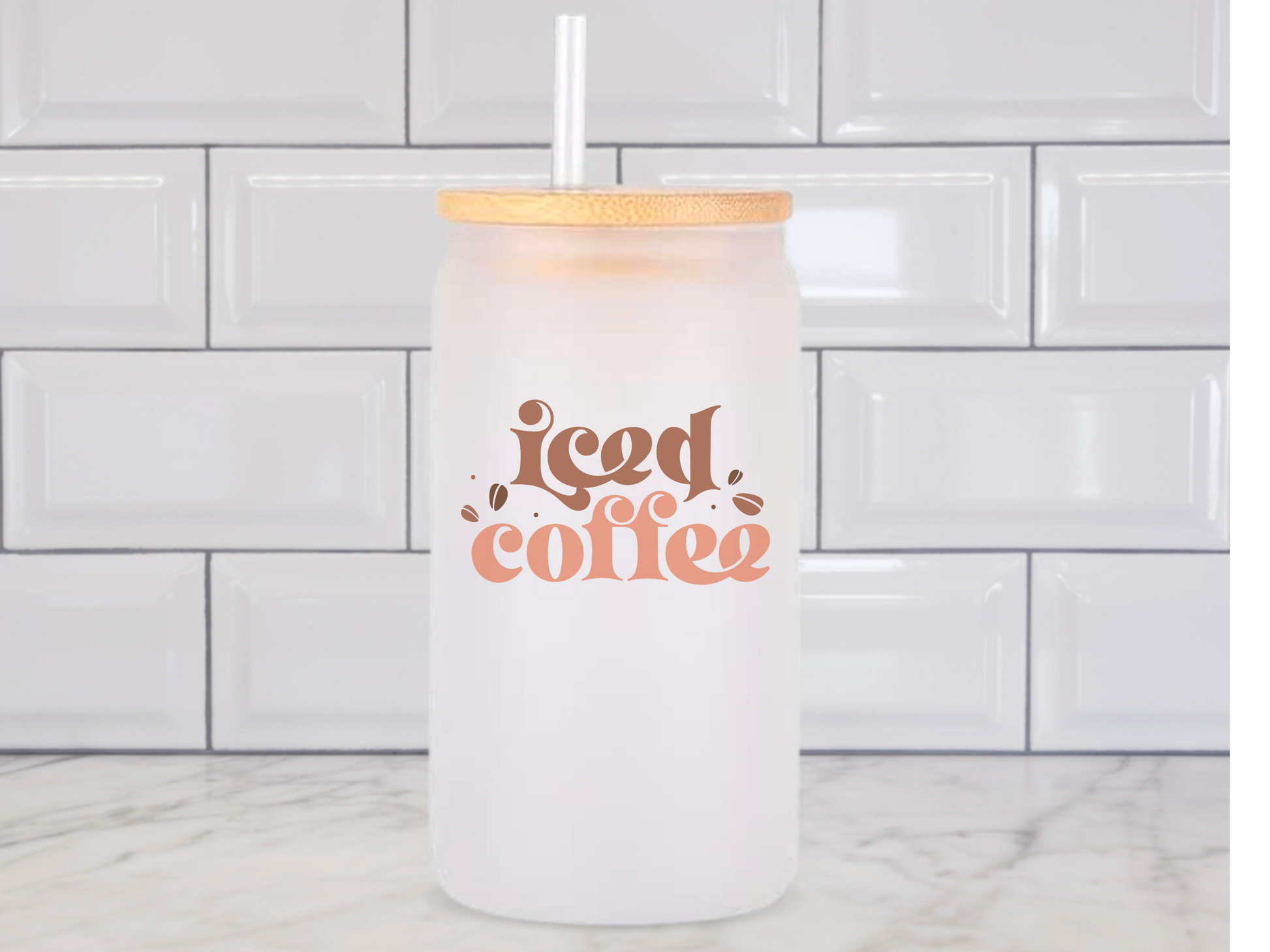 Iced Coffee Frosted Glass Tumbler – ThePottedOasis