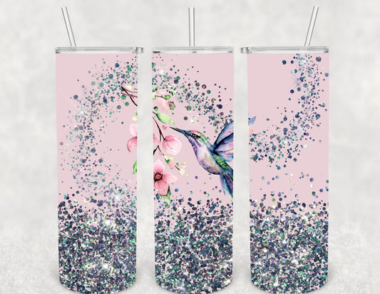 Glitter Hummingbird Tumbler