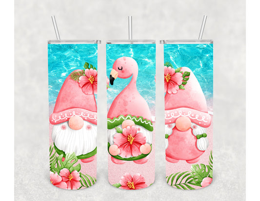 Flamingo Gnome Tumbler