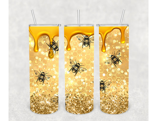 Glitter Bee Tumbler